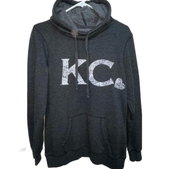 Kansas City KC Gray Hoodie Sweatshirt Sz S - Picture 1 of 13